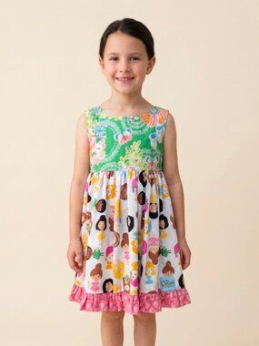 Sweet Petunia "Children Of The World" Dress Girls Size 8 Sleeveless Whimsical